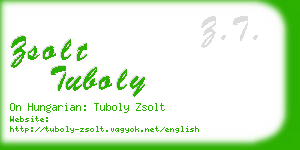 zsolt tuboly business card